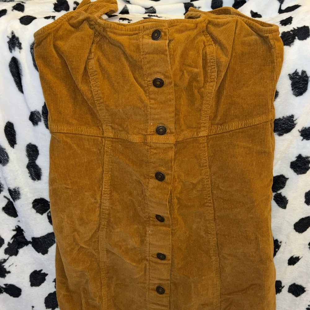 Corduroy buttoned dress